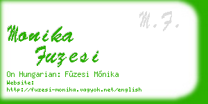 monika fuzesi business card