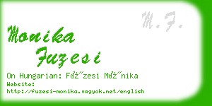 monika fuzesi business card